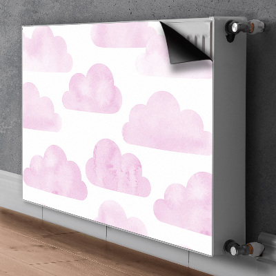 Magnetische radiatormat Roze wolken