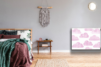 Magnetische radiatormat Roze wolken