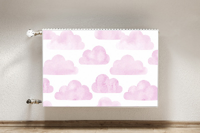 Magnetische radiatormat Roze wolken