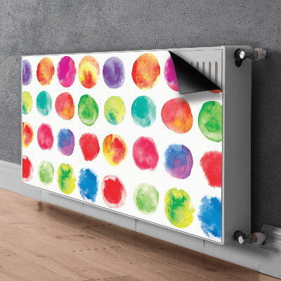 Magnetische mat voor de radiator Geschilderde stippen