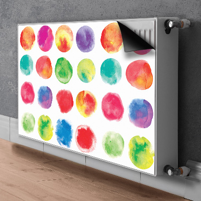 Magnetische mat voor de radiator Geschilderde stippen