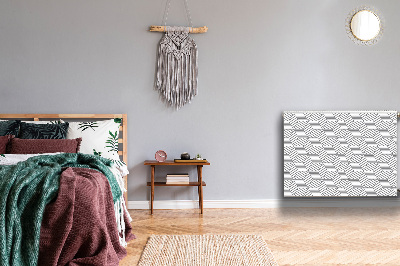 Magnetische radiatormat Grijze 3d-kubussen