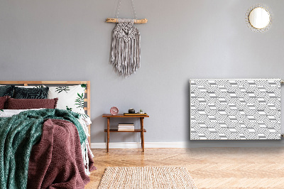 Magnetische radiatormat Grijze 3d-kubussen