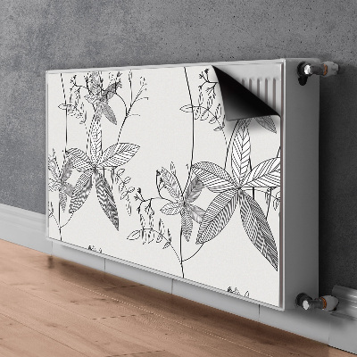 Magnetische bedrukte mat Krabbel bloemen