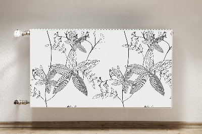 Magnetische bedrukte mat Krabbel bloemen