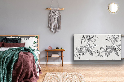 Magnetische bedrukte mat Krabbel bloemen