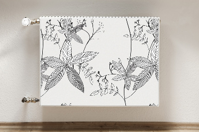 Magnetische bedrukte mat Krabbel bloemen