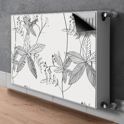 Magnetische bedrukte mat Krabbel bloemen