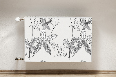 Magnetische bedrukte mat Krabbel bloemen