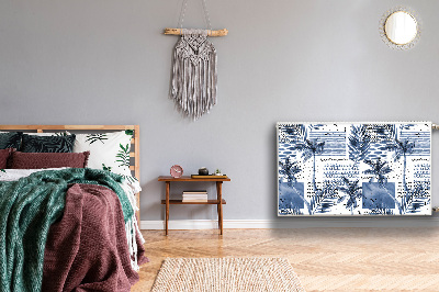 Magnetische mat voor de radiator Blauwe palm