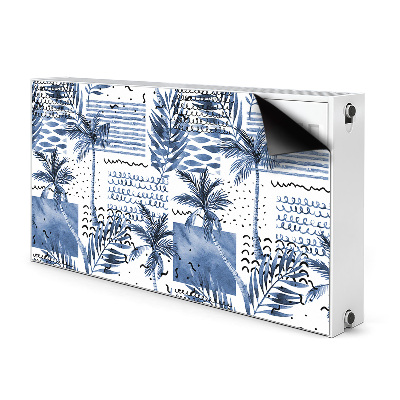Magnetische mat voor de radiator Blauwe palm