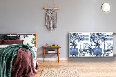 Magnetische mat voor de radiator Blauwe palm