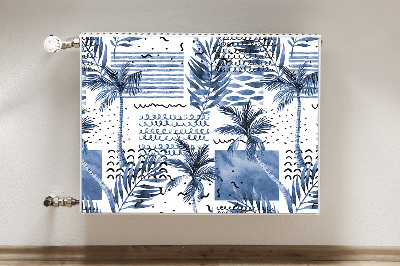 Magnetische mat voor de radiator Blauwe palm