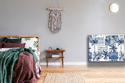 Magnetische mat voor de radiator Blauwe palm