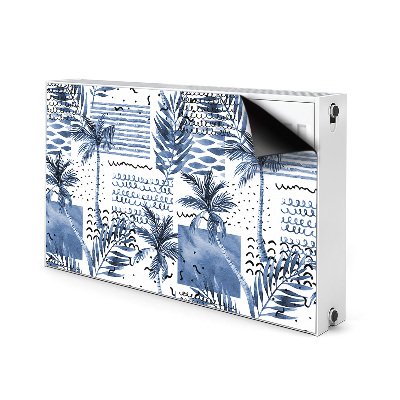 Magnetische mat voor de radiator Blauwe palm