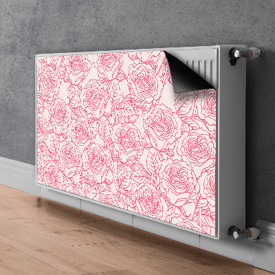 Magnetische radiatormat Rozen doodle