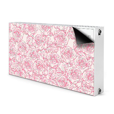 Magnetische radiatormat Rozen doodle