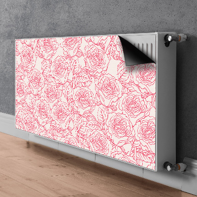 Magnetische radiatormat Rozen doodle