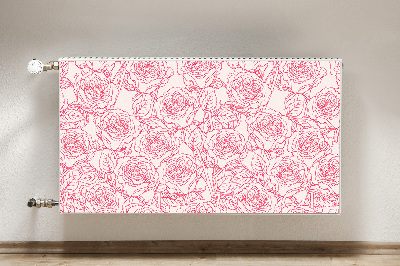 Magnetische radiatormat Rozen doodle