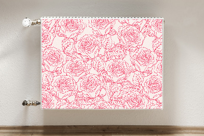 Magnetische radiatormat Rozen doodle