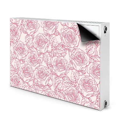 Magnetische radiatormat Rozen doodle