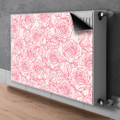 Magnetische radiatormat Rozen doodle