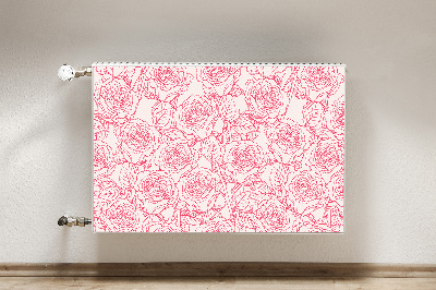 Magnetische radiatormat Rozen doodle
