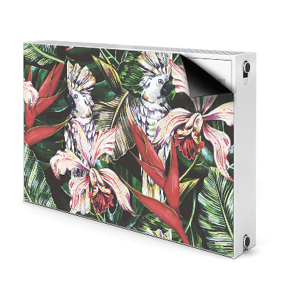 Magnetische mat voor de radiator Papegaai in de tropen