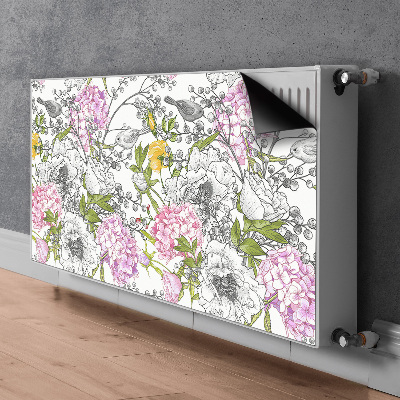 Magnetische mat voor de radiator Vogels