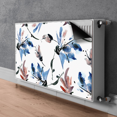 Decoratieve radiatormat Waterverfbloemen