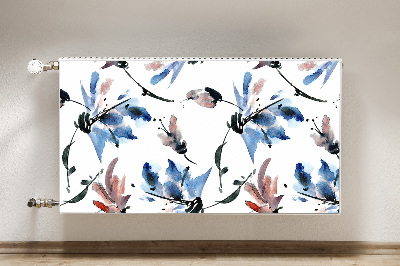 Decoratieve radiatormat Waterverfbloemen