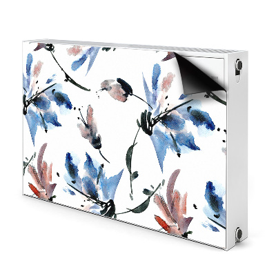 Decoratieve radiatormat Waterverfbloemen