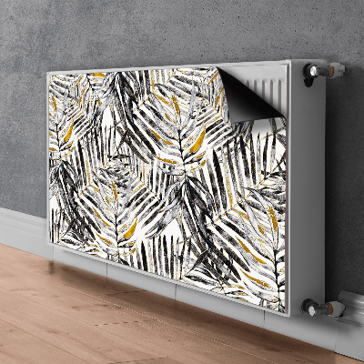 Decoratieve radiatormat Zwarte bladeren