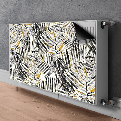 Decoratieve radiatormat Zwarte bladeren