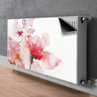 Decoratieve radiatormat Waterverfbloemen