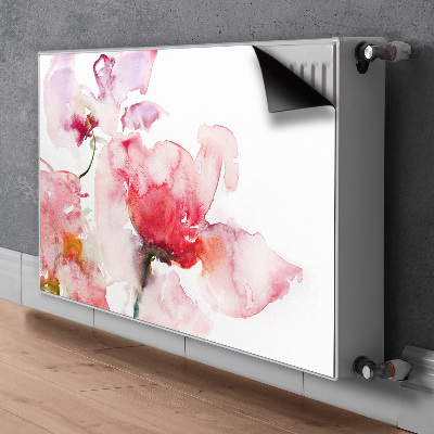 Decoratieve radiatormat Waterverfbloemen