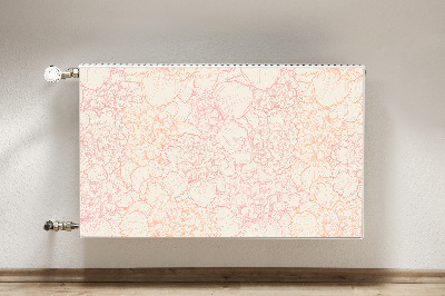 Magnetische mat voor de radiator Roze peonies