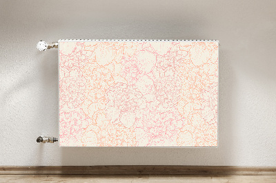 Magnetische mat voor de radiator Roze peonies