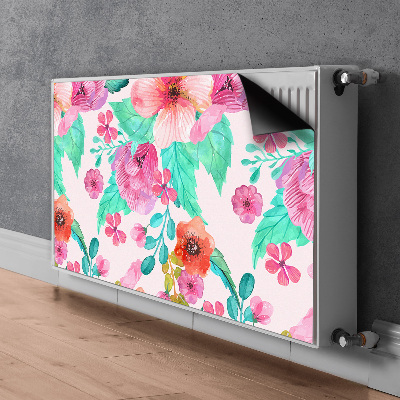 Magnetische mat voor de radiator Mooie flora