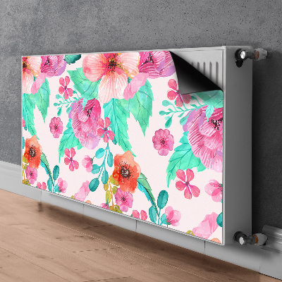 Magnetische mat voor de radiator Mooie flora