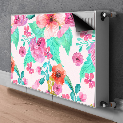 Magnetische mat voor de radiator Mooie flora