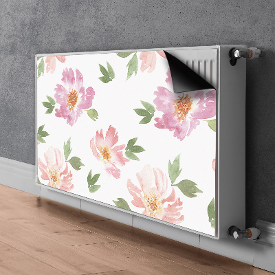 Decoratieve radiatormat Waterverfbloemen