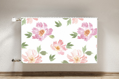 Decoratieve radiatormat Waterverfbloemen