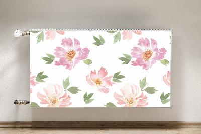 Decoratieve radiatormat Waterverfbloemen