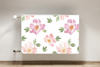 Decoratieve radiatormat Waterverfbloemen