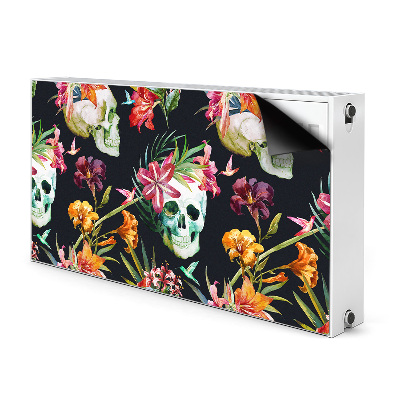 Decoratieve radiatormat Schedels en bloemen