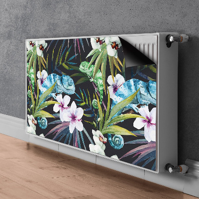 Magnetische mat voor de radiator Blauwe kameleon