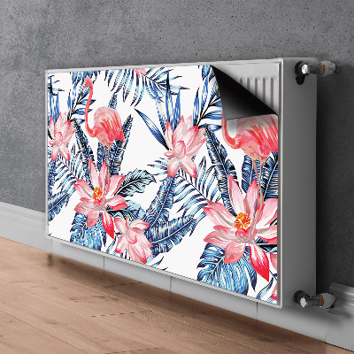 Magnetische mat voor de radiator Geschilderde flamingo