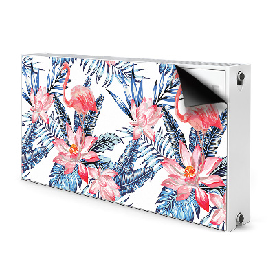 Magnetische mat voor de radiator Geschilderde flamingo