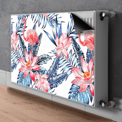 Magnetische mat voor de radiator Geschilderde flamingo